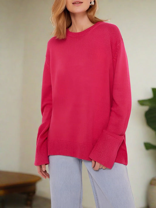 Dames-Trui – Comfortabele gebreide trui met lange mouwen en trendy design