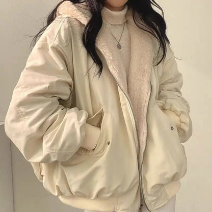 Overmaatse jas dames – Trendy oversized winterjas met zakken en capuchon
