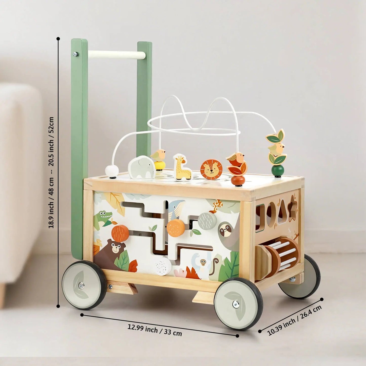 Houten Baby Duwwagen Verstelbaar