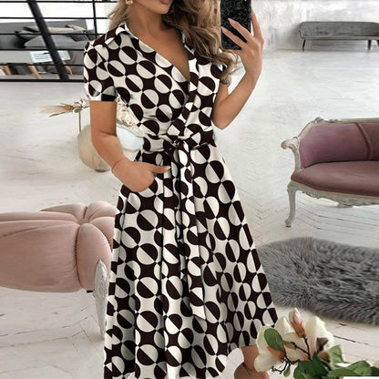 Elegante jurk dames – Jurk met riem, perfect voor feesten en speciale gelegenheden