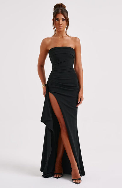 Robe longue élégante femme – Jurk Ziporah met rits voor speciale gelegenheden